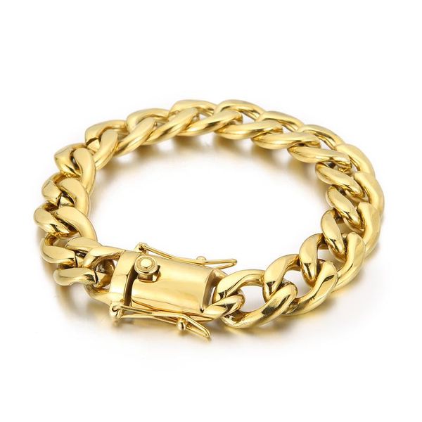 link, chain 13mm wide cuban bracelet men's women's classic bracelets jewelry gifts wholesale, Black
link, chain 13mm wide cuban bracelet men's women's classic bracelets jewelry gifts wholesale, Black