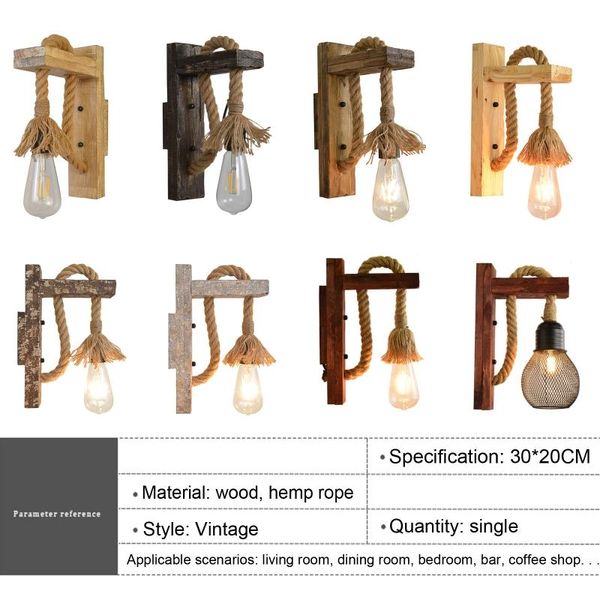 american style pastoral rope vintage wooden wall lamp(without bulb) 35ed lamp
american style pastoral rope vintage wooden wall lamp(without bulb) 35ed lamp