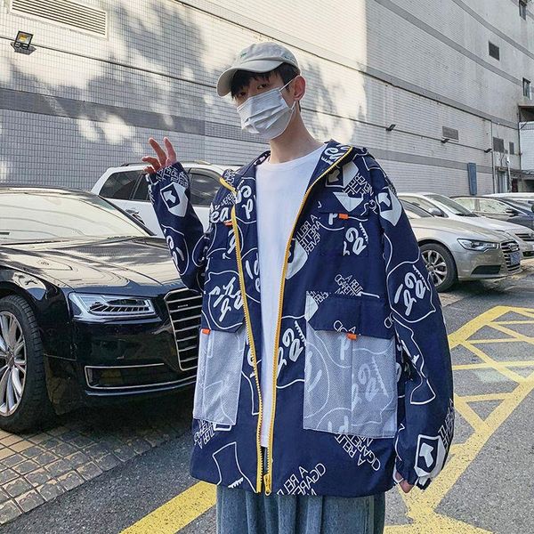 men's jackets 2021 spring jacket tooling cartoon floral hooded clothes thickened tide ins padded student white windbreaker, Black;brown
men's jackets 2021 spring jacket tooling cartoon floral hooded clothes thickened tide ins padded student white windbreaker, Black;brown