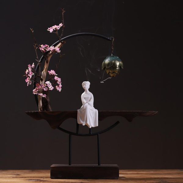 fragrance lamps lady backflow incense burner with 20 pcs cones smoke waterfall sticks holder peach blossoms porcelain censer home decor
fragrance lamps lady backflow incense burner with 20 pcs cones smoke waterfall sticks holder peach blossoms porcelain censer home decor