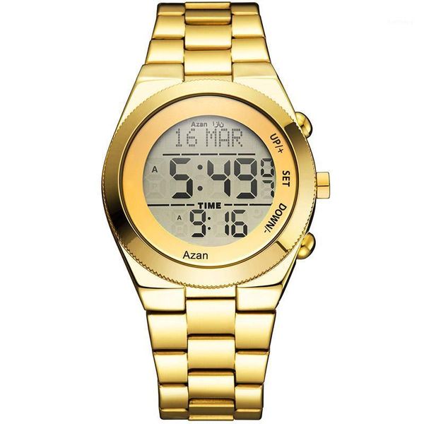 muslim azan watch prayer wriste wristwatch high elegant products gifts electronic wristwatches, Slivery;brown
muslim azan watch prayer wriste wristwatch high elegant products gifts electronic wristwatches, Slivery;brown
