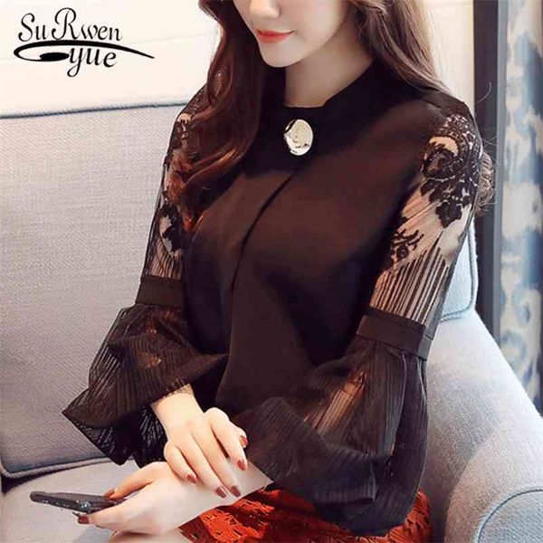 fashion chiffon women's clothing lantern long sleeve black women blouse shirt sweet stand neck feminine blusas d79 30 210401, White
fashion chiffon women's clothing lantern long sleeve black women blouse shirt sweet stand neck feminine blusas d79 30 210401, White
