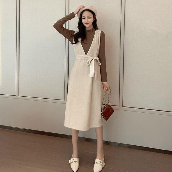 two piece dress 2021 solid pullover and midi loose pinafore women fall 2 set plus size winter modis streetwear ladies, White
two piece dress 2021 solid pullover and midi loose pinafore women fall 2 set plus size winter modis streetwear ladies, White