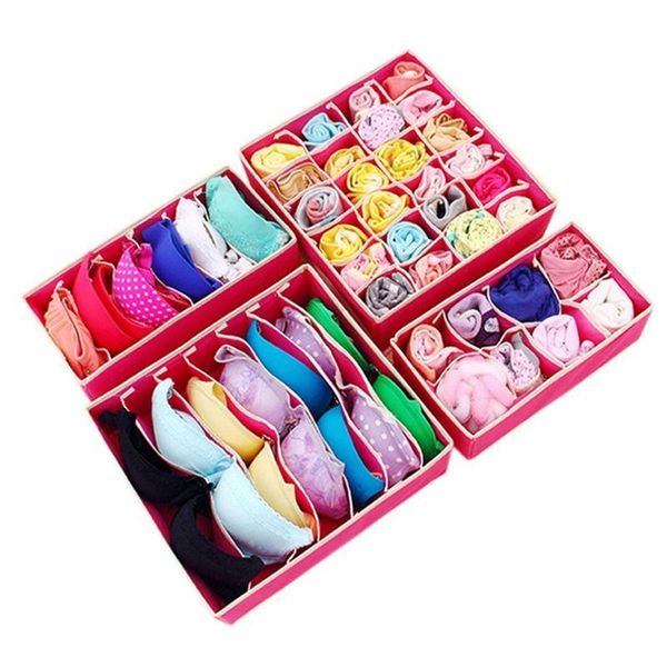 storage drawers 4pcs different sizes multi-purpose foldable non-woven fabric underwear bras shorts ties socks scarves divider boxes
storage drawers 4pcs different sizes multi-purpose foldable non-woven fabric underwear bras shorts ties socks scarves divider boxes