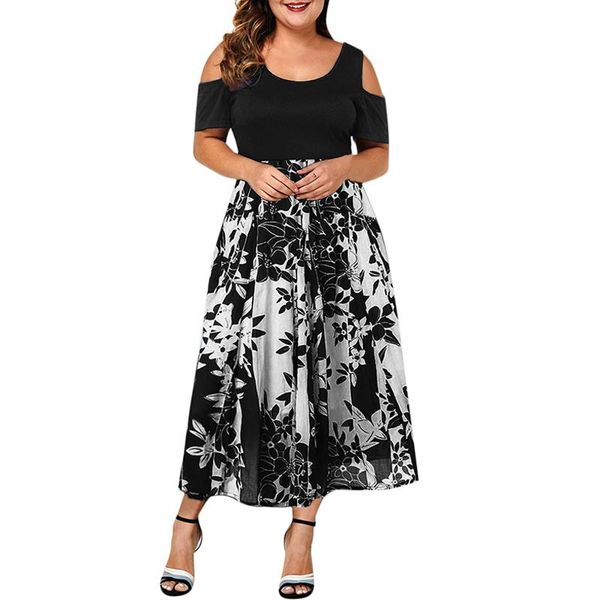 casual dresses off shoulder dress plus size women summer o neck short sleeve floral print ladies tunic maxi long, Black;gray
casual dresses off shoulder dress plus size women summer o neck short sleeve floral print ladies tunic maxi long, Black;gray