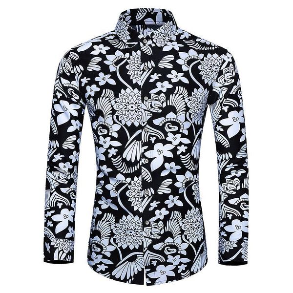 men's casual shirts blouse mens dress flower hawaiian shirt clothing camisa social long sleeve plus size white black
men's casual shirts blouse mens dress flower hawaiian shirt clothing camisa social long sleeve plus size white black