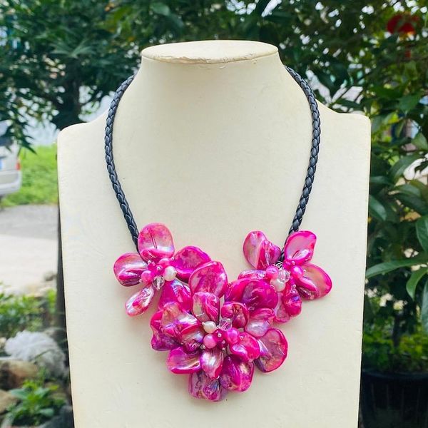 chokers handmade mop baroque pink shell three choker flower rope necklace for women, Golden;silver
chokers handmade mop baroque pink shell three choker flower rope necklace for women, Golden;silver