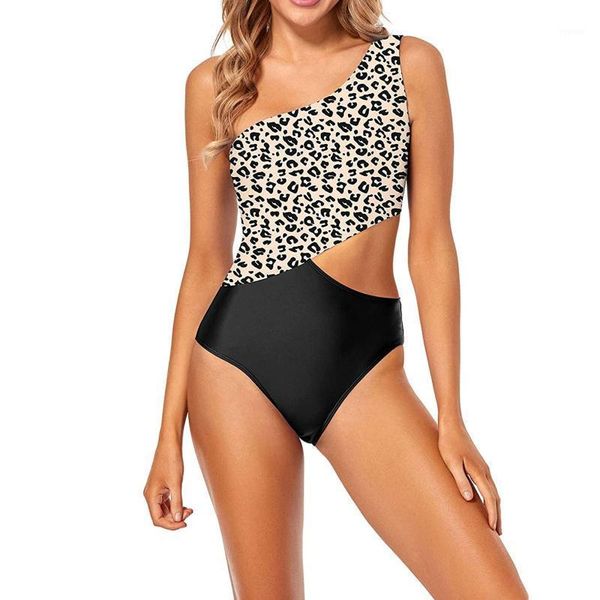 women's swimwear swimsuit women bikini 2021 one shoulder push up leopard high waist bathing suit set, White;black
women's swimwear swimsuit women bikini 2021 one shoulder push up leopard high waist bathing suit set, White;black