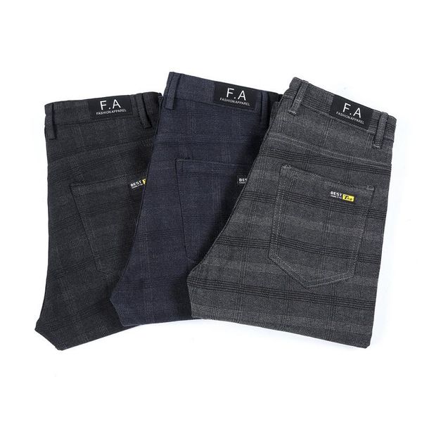 men's pants 2021 brand mens spring autumn casual men striped elastic straight gray trousers plus size 33 34 36 38, Black
men's pants 2021 brand mens spring autumn casual men striped elastic straight gray trousers plus size 33 34 36 38, Black