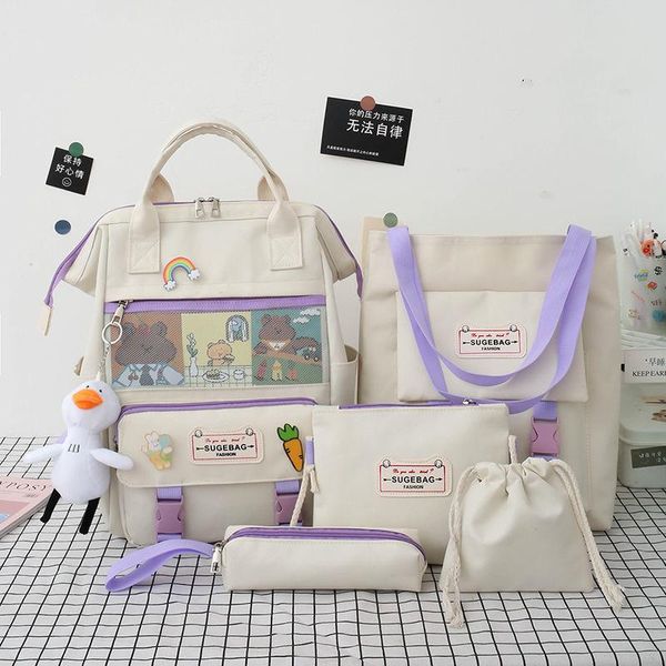 backpack 2021 5pcs/set canvas school backpacks women lovely bags for teenage girls bookbags students travel shoulder female
backpack 2021 5pcs/set canvas school backpacks women lovely bags for teenage girls bookbags students travel shoulder female