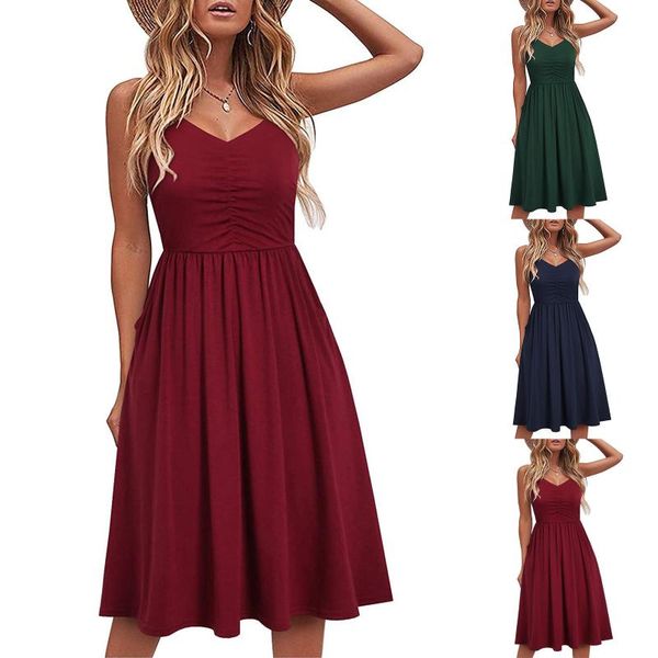 casual dresses women fashion solid sleeveless v-neck a line midi dress summer beach sundress for 2021 vestido, Black;gray
casual dresses women fashion solid sleeveless v-neck a line midi dress summer beach sundress for 2021 vestido, Black;gray