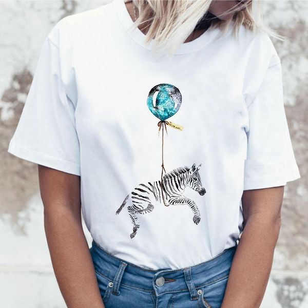 women's t-shirt summer casual o-neck short sleeve lady tshirt fun cartoon zebra print women 90's girl harajuku t shirt mujer, White
women's t-shirt summer casual o-neck short sleeve lady tshirt fun cartoon zebra print women 90's girl harajuku t shirt mujer, White