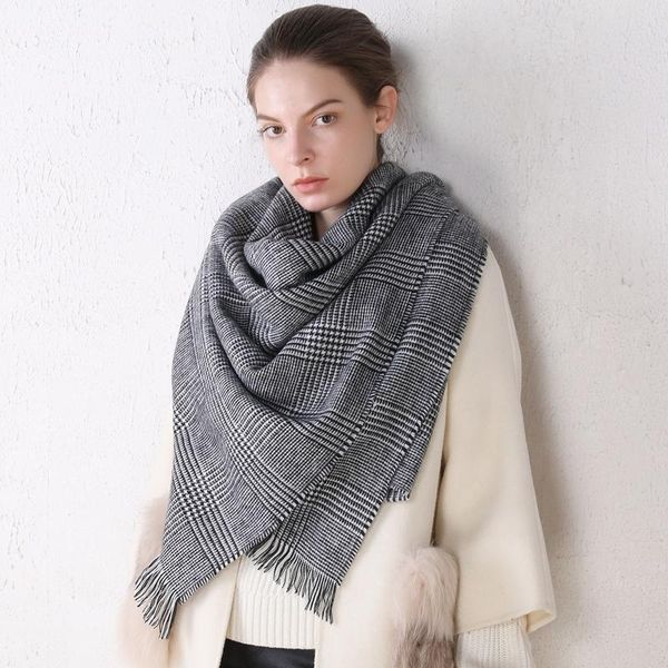 scarves black white imitation cashmere plaid scarf women shawl soft ladies autumn winter pashmina female, Blue;gray
scarves black white imitation cashmere plaid scarf women shawl soft ladies autumn winter pashmina female, Blue;gray