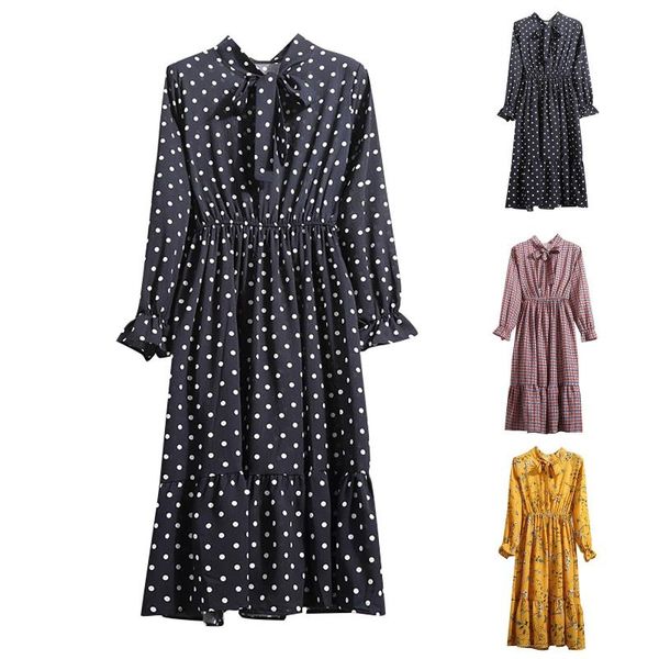 casual dresses 2021 robe femme autumn floral print dress elegant casua slim long-sleeved bowknot elastic waist mid-length vestido, Black;gray
casual dresses 2021 robe femme autumn floral print dress elegant casua slim long-sleeved bowknot elastic waist mid-length vestido, Black;gray