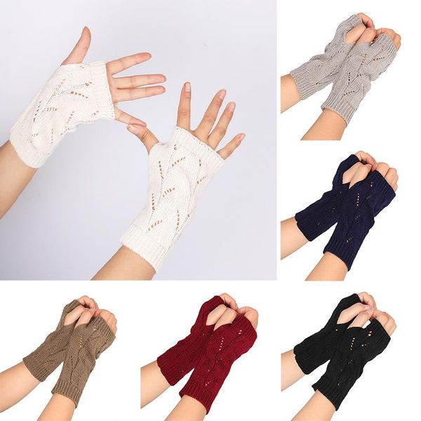 five fingers gloves winter women half finger knitting arm crochet hollow soft warm female solid color fingerless mittens, Blue;gray
five fingers gloves winter women half finger knitting arm crochet hollow soft warm female solid color fingerless mittens, Blue;gray