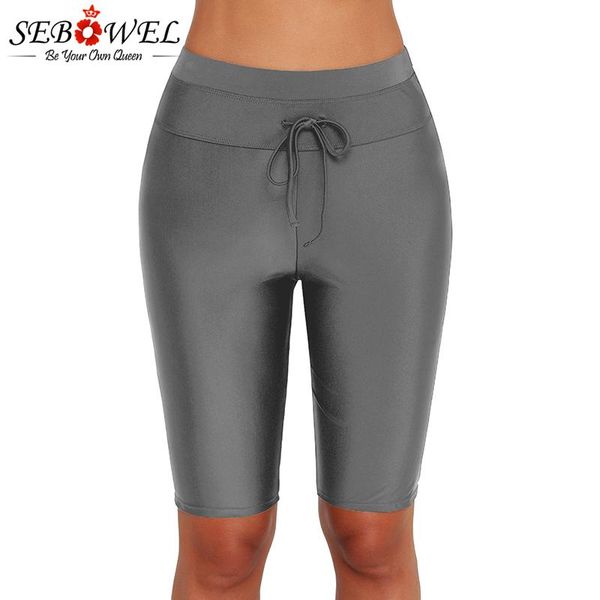women's swimwear sebowel gray high waist boardshort swim bottom 2021 summer women casual lace up bikini solid beach shorts black, White;black
women's swimwear sebowel gray high waist boardshort swim bottom 2021 summer women casual lace up bikini solid beach shorts black, White;black