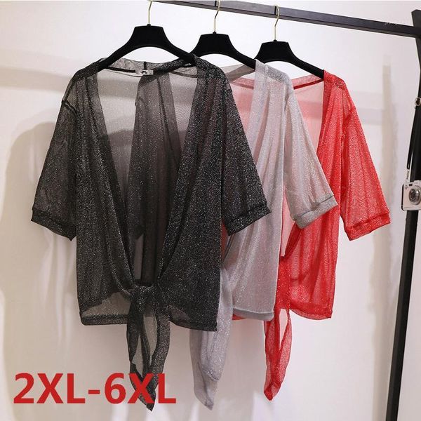 plus size t-shirt 6xl women clothing soft blouse thin shirt large elegant lace coat ladies sun protcetion clothes, Black
plus size t-shirt 6xl women clothing soft blouse thin shirt large elegant lace coat ladies sun protcetion clothes, Black