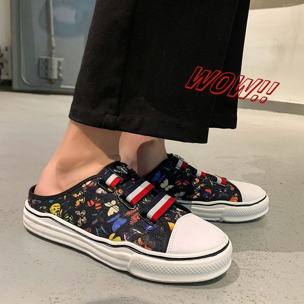 summer semi slipper trend leisure versatile embroidered men's one foot pedal baotou lazy sho men, Black
summer semi slipper trend leisure versatile embroidered men's one foot pedal baotou lazy sho men, Black