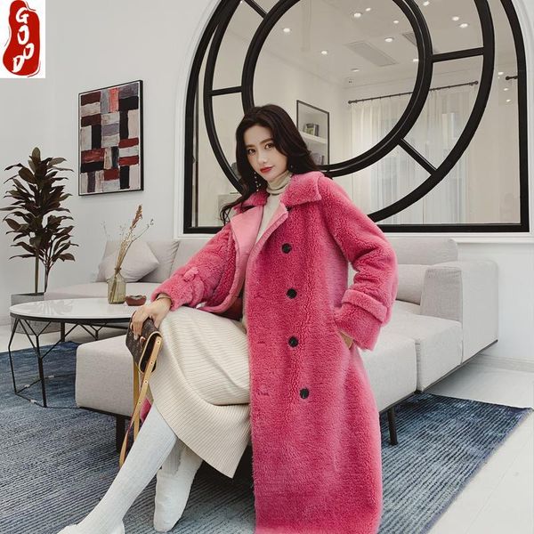 women's fur & faux real coat female winter jacket women 2021 natural wool coats warm sheep shearing jackets outerwear lpl1386, Black
women's fur & faux real coat female winter jacket women 2021 natural wool coats warm sheep shearing jackets outerwear lpl1386, Black