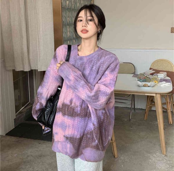 women's jumpsuits & rompers tie-dyed sweater women fall/winter loose korean style outer wear lazy purple knitted twist hedging 4tf, Black;white
women's jumpsuits & rompers tie-dyed sweater women fall/winter loose korean style outer wear lazy purple knitted twist hedging 4tf, Black;white