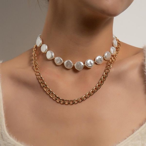 chokers fashion elegant imitation pearls thick chain choker necklace women vintage punk geometric clavicle colar jewelry gift, Golden;silver
chokers fashion elegant imitation pearls thick chain choker necklace women vintage punk geometric clavicle colar jewelry gift, Golden;silver