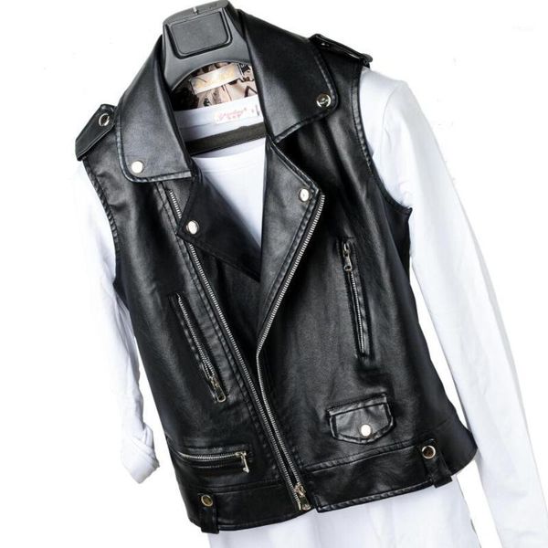 women's vests plus size 3xl 2021 autumn women leather vest pu soft ladies motorcycle pocket short jacket1, Black;white
women's vests plus size 3xl 2021 autumn women leather vest pu soft ladies motorcycle pocket short jacket1, Black;white