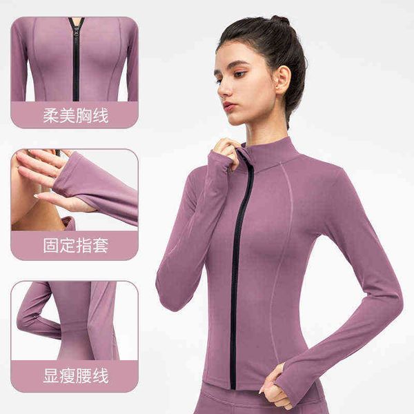 women's t-shirt jackets high collar long sleeve fitns women's zipper tight slim sports coat same yoga cloth autumn and winter, White
women's t-shirt jackets high collar long sleeve fitns women's zipper tight slim sports coat same yoga cloth autumn and winter, White