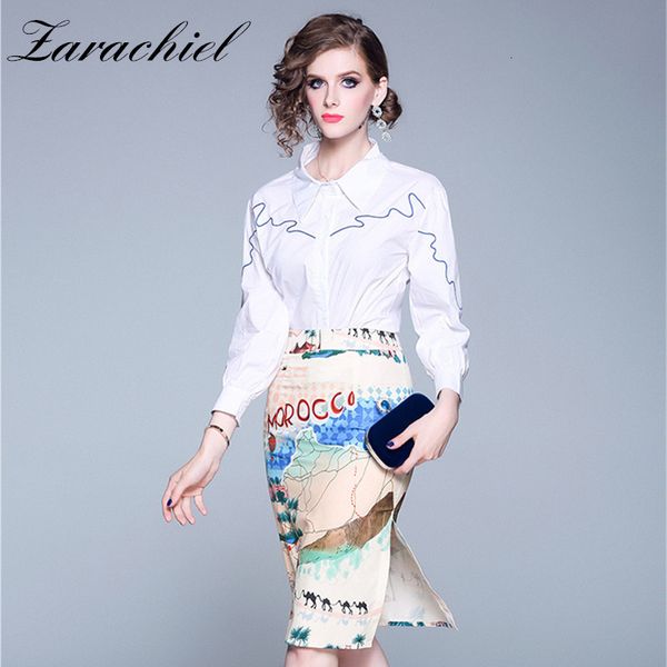 skirts fashion designer office ladies two piece set autumn women's long sleeve embroidery white shirt and printed midi split skirt, Black
skirts fashion designer office ladies two piece set autumn women's long sleeve embroidery white shirt and printed midi split skirt, Black