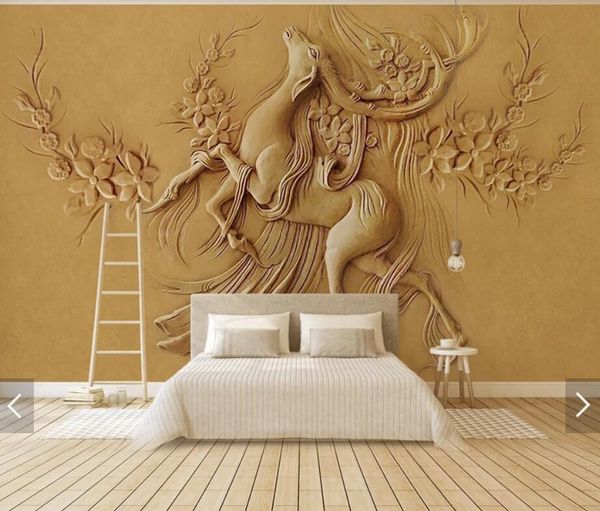 wallpapers 3d 8d embossed deer elk wall mural po wallpaper for living room backdrop paper roll home decor animal murals customize 
wallpapers 3d 8d embossed deer elk wall mural po wallpaper for living room backdrop paper roll home decor animal murals customize