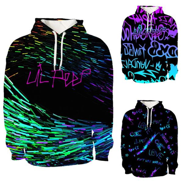 men's hoodies & sweatshirts lil peep hoodie pullover boys and girls characters 3d printing adults cool street fashion loose men haraju, Black
men's hoodies & sweatshirts lil peep hoodie pullover boys and girls characters 3d printing adults cool street fashion loose men haraju, Black