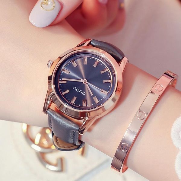 wristwatches guou genuine leather strap woman's casual quartz clocks lady dress simple watches gold wristwatch relogio female, Slivery;brown
wristwatches guou genuine leather strap woman's casual quartz clocks lady dress simple watches gold wristwatch relogio female, Slivery;brown