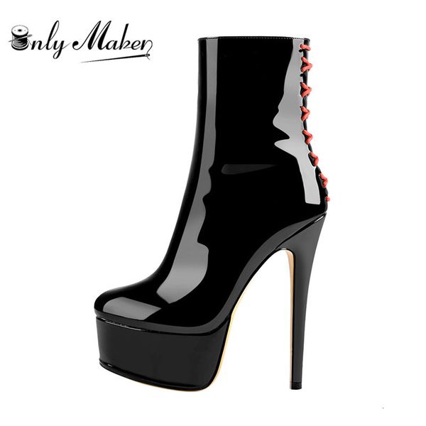 boots women's rounded 16cm thin high black color toe side zipper slim fashion party ankle boots size plus us5~us15
boots women's rounded 16cm thin high black color toe side zipper slim fashion party ankle boots size plus us5~us15