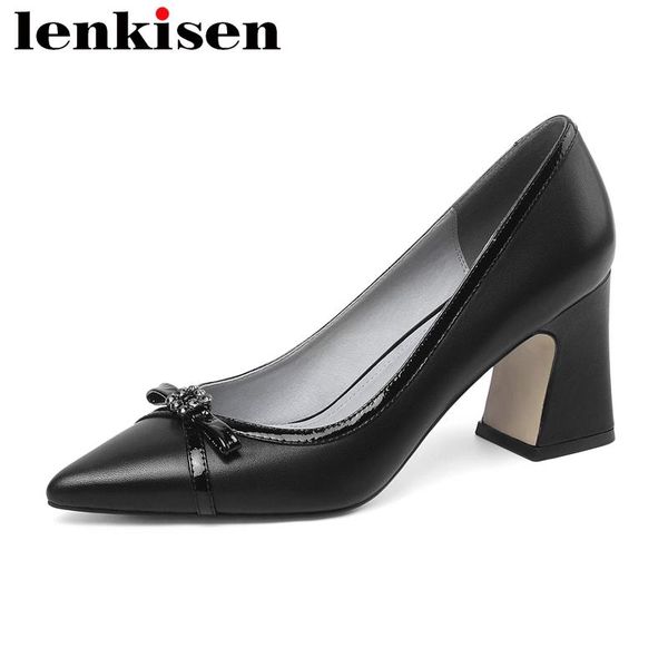 dress shoes lenkisen summer arrival big size natural leather pointed toe high heels rhinestone bowtie elegant lady party shiny pumps l31, Black
dress shoes lenkisen summer arrival big size natural leather pointed toe high heels rhinestone bowtie elegant lady party shiny pumps l31, Black