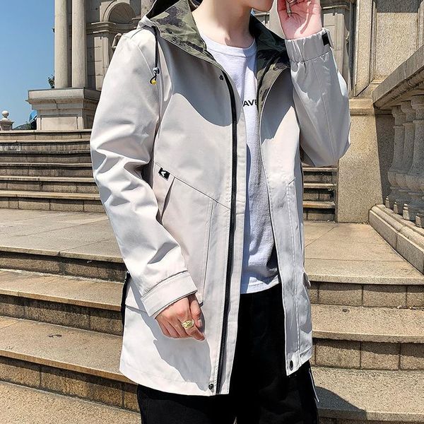 spring coat men's casual loose long trench fashion standard turn-down collar jackets, Black;brown
spring coat men's casual loose long trench fashion standard turn-down collar jackets, Black;brown