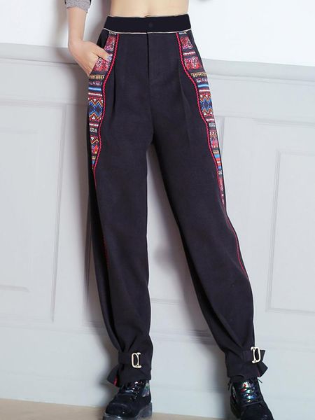 women's pants & capris 2021 vintage long for women embroidery flower trousers plus size -3xl casual chinese style black pocket, Black;white
women's pants & capris 2021 vintage long for women embroidery flower trousers plus size -3xl casual chinese style black pocket, Black;white