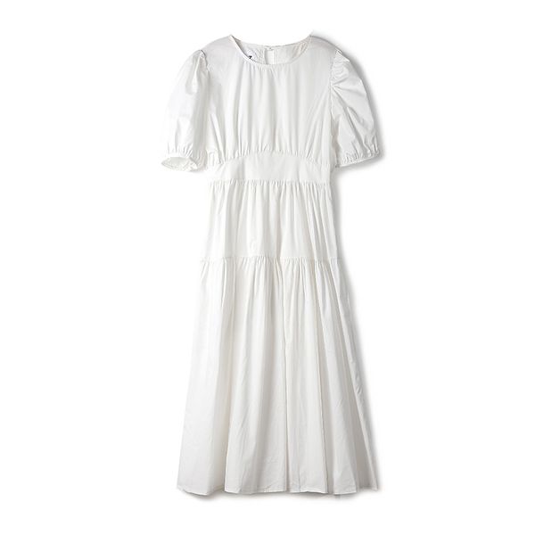 casual black white sash o neck puff short sleeve knee length solid dress vintage d1800 210514, Black;gray
casual black white sash o neck puff short sleeve knee length solid dress vintage d1800 210514, Black;gray
