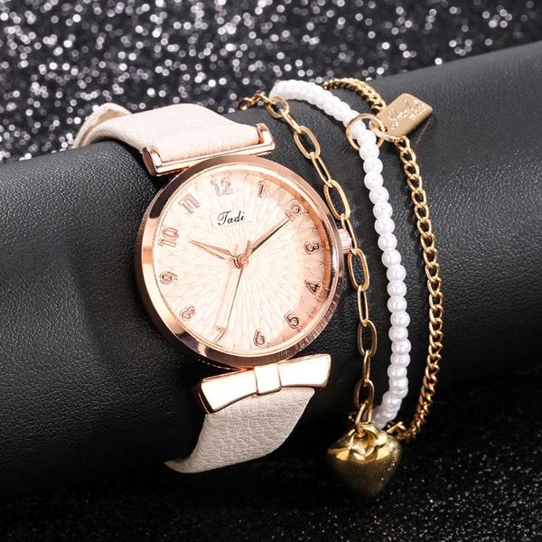wristwatches luxury ladies leather band quartz wristwatch fashion watch bracelet watches set women gold pearl gift for girlfriend, Slivery;brown
wristwatches luxury ladies leather band quartz wristwatch fashion watch bracelet watches set women gold pearl gift for girlfriend, Slivery;brown