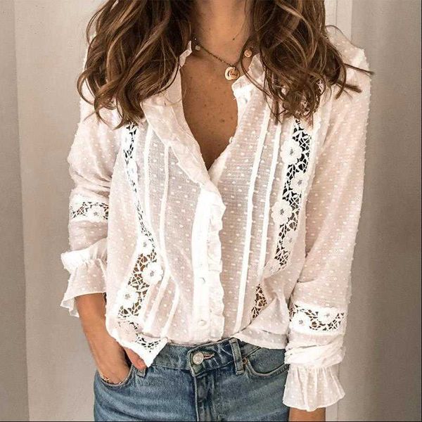 womens hollow out office lady women shirt summer shirts lace long sleeve vintage female white fashion casual button
womens hollow out office lady women shirt summer shirts lace long sleeve vintage female white fashion casual button