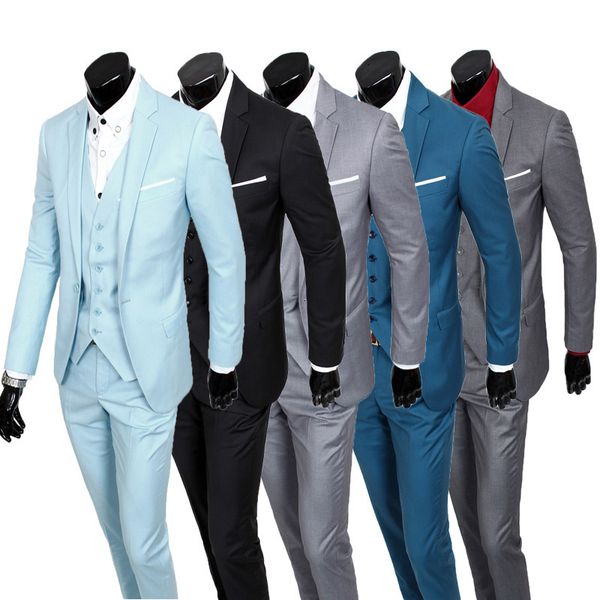 men's suits & blazers cotton men's casual formal , three piece high-end (jacket vest pants), White;black
men's suits & blazers cotton men's casual formal , three piece high-end (jacket vest pants), White;black