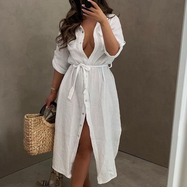 casual button pockets mid calf women dresses summer fashion black shirt a line midi clothing, Black;gray
casual button pockets mid calf women dresses summer fashion black shirt a line midi clothing, Black;gray