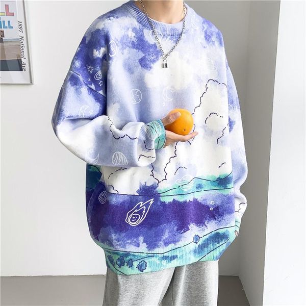 men's sweaters men cartoon harajuku knitted sweater 2021 mens vintage korean fashion pullovers male y2k distressed streetwear, White;black
men's sweaters men cartoon harajuku knitted sweater 2021 mens vintage korean fashion pullovers male y2k distressed streetwear, White;black