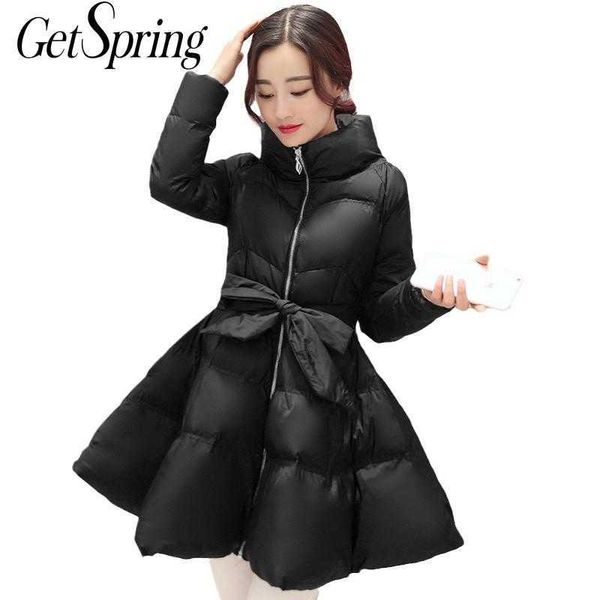getspring women parka bandage plus size coats jackets winter vintage casual black long overcoat 210601
getspring women parka bandage plus size coats jackets winter vintage casual black long overcoat 210601