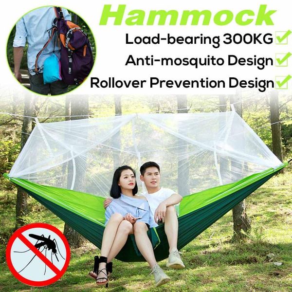 hammocks portable outdoor travel camping hammock mosquito net set parachute fabric backpacking hanging bed sleeping swing capacity 300kg
hammocks portable outdoor travel camping hammock mosquito net set parachute fabric backpacking hanging bed sleeping swing capacity 300kg