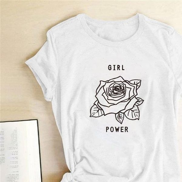 girl womens t shirt power rose print shirts women casual graphic tees femme fashion round neck pullover vetements, White
girl womens t shirt power rose print shirts women casual graphic tees femme fashion round neck pullover vetements, White