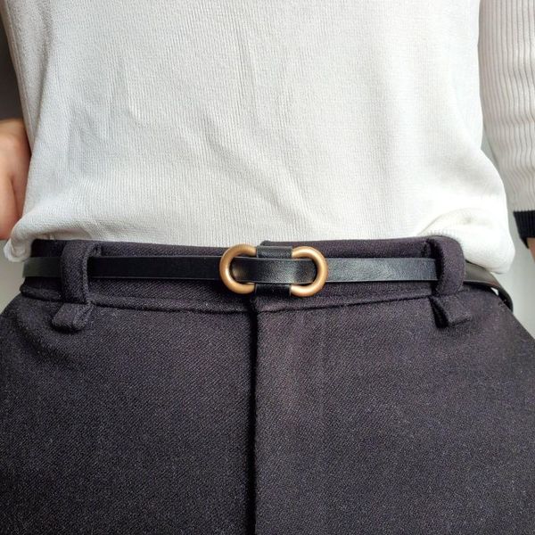 belts simple fashion women thin belt pu leather knot long waistband gold metal buckle jeans dress, Black;brown 
belts simple fashion women thin belt pu leather knot long waistband gold metal buckle jeans dress, Black;brown