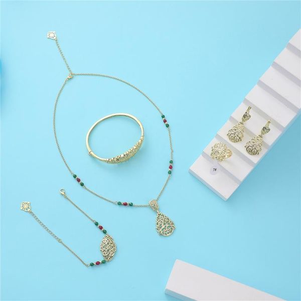 earrings & necklace 2021 feb wedding gold jewelry set for women crystal beads fashion copper high quality, Silver
earrings & necklace 2021 feb wedding gold jewelry set for women crystal beads fashion copper high quality, Silver