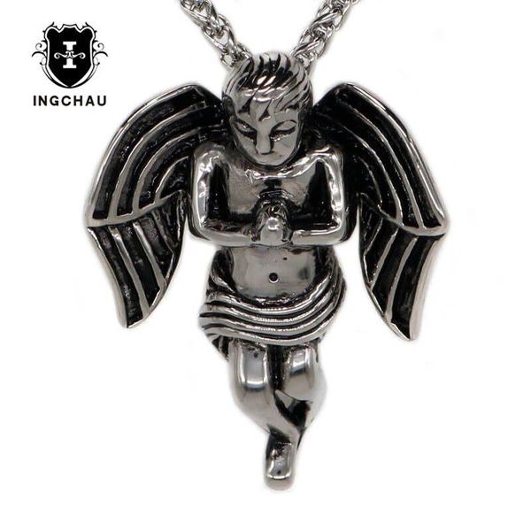 pendant necklaces antique silver color angel necklace for men/women stainless steel hip chain jewelry gift ls-04
pendant necklaces antique silver color angel necklace for men/women stainless steel hip chain jewelry gift ls-04