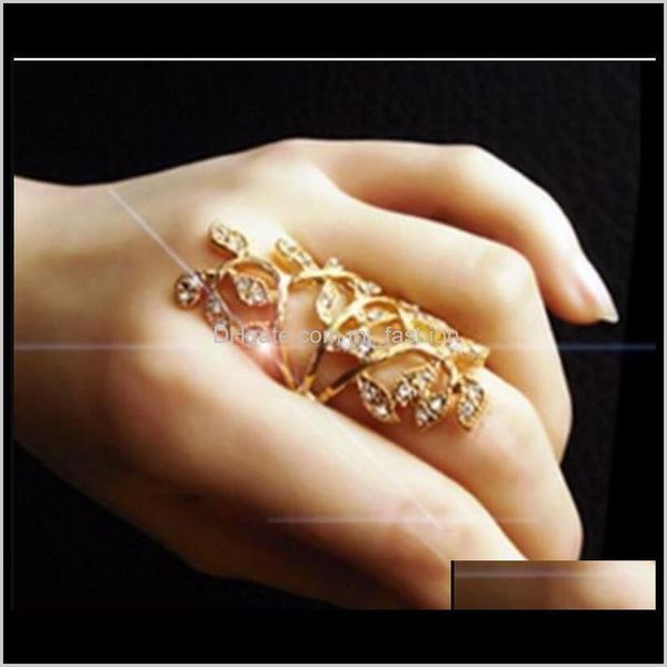 band rings jewelryluxury gold-plated hollow leaf pattern gorgeous exquisite joint armor knuckle crystal ring 1403 drop delivery 2021 hikto, Silver
band rings jewelryluxury gold-plated hollow leaf pattern gorgeous exquisite joint armor knuckle crystal ring 1403 drop delivery 2021 hikto, Silver