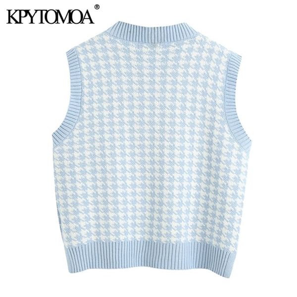 kpytomoa women fashion houndstooth loose knitted vest sweater v neck sleeveless side vents female waistcoat chic, Black;white
kpytomoa women fashion houndstooth loose knitted vest sweater v neck sleeveless side vents female waistcoat chic, Black;white