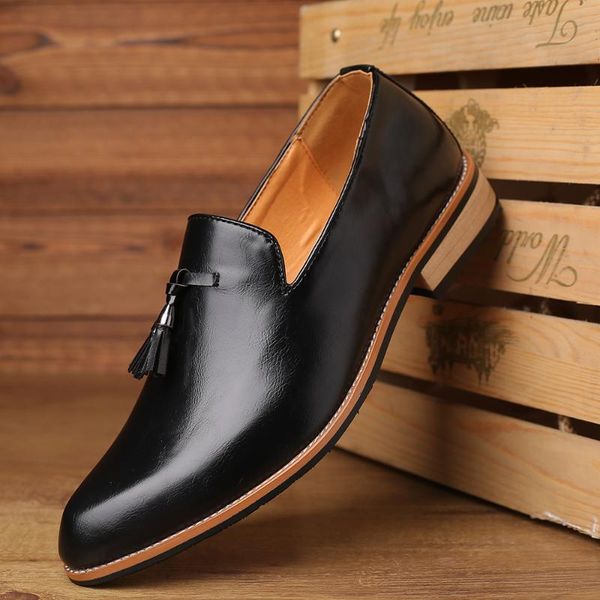 dress shoes italian men classic tassel loafers party formal wedding leather office zapatos de hombre, Black
dress shoes italian men classic tassel loafers party formal wedding leather office zapatos de hombre, Black